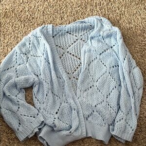 Staccato Blue Chunky Knit Cardigan